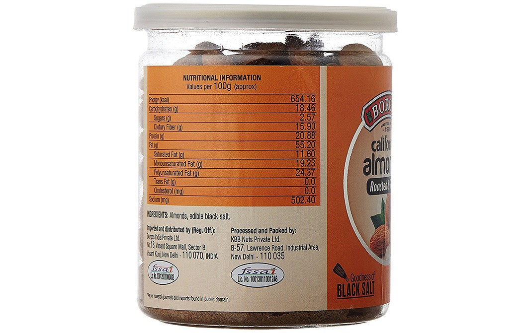 Borges California Almonds Roasted & Salted   Plastic Jar  300 grams